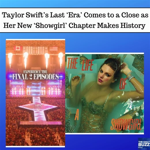 ENDINGS, AND NEW BEGINNINGS... The trailer for the final two episodes of #TaylorSwift's 'The End of an Era' docuseries just dropped! And the final chapter is all about family and saying goodbye to her historic #ErasTour! That comes as Taylor's new era album, 'The Life of a Showgirl' is now spending its 10th week at #1 on the Billboard 200 chart! That makes her the only female artist to chart four albums at #1 for 10 weeks, and ties her with #TheBeatles and #ElvisPresley! #Legend | The Daily Buzz
