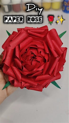 Diy Paper Rose 🌹#shorts #diy #art #craft #ideas #viral #trending #handmade #cute #love #rose #easy