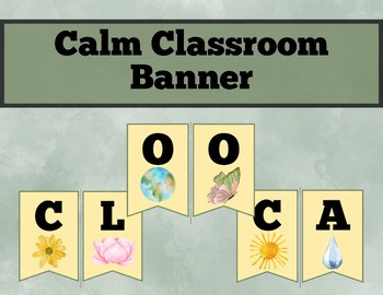 Calm Classroom Banner | Mindfulness & SEL Decor | Printable Calm Corner Bulletin