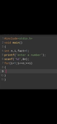 "factorial in C 💡" #coding 💻