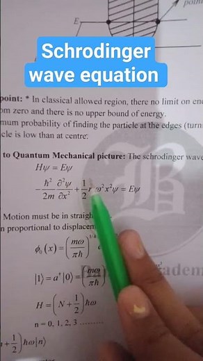 Schrodinger wave equation|| Quantum Mechanics