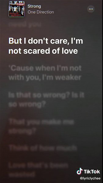 One Direction Strong Lyrics