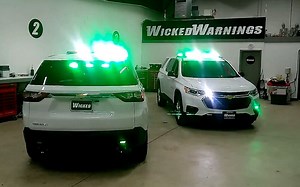 Green LED Strobe Lights, Interior Lights & Light Bars | Wicked Warnings