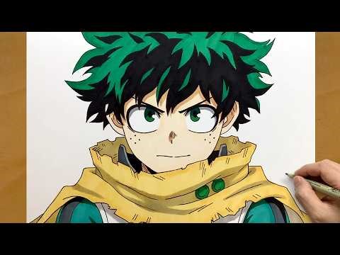 Drawing Izuku Midoriya from Scratch | Anime Tutorial for Beginners