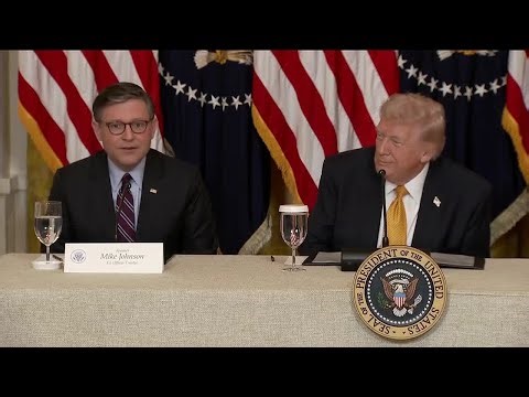 President Trump and Speaker Mike Johnson discuss Neal Dunn's health