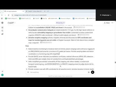 Review of EIA Report using ChatGPT (Introduction)