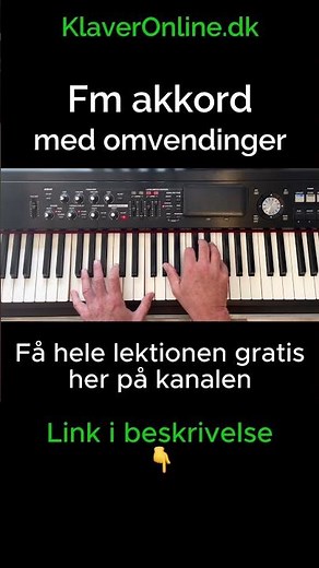 Lær at spille Fm akkorden på klaver