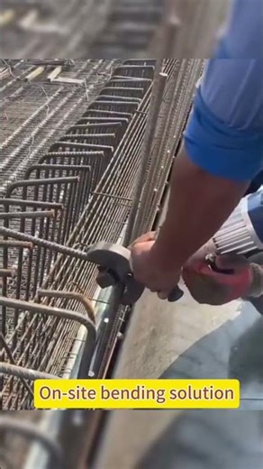 Portable Rebar Bender in Action | On-site Steel Bar Bending Tool