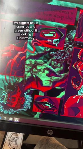 Lovveee contrasting colors #arttok #neon #horror #clipstudiopaint #sketchbook