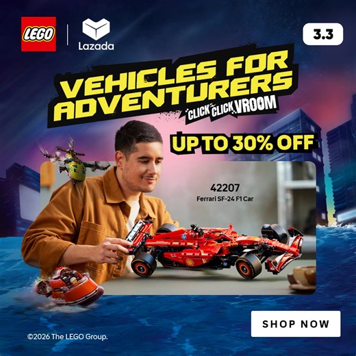 Rev up your LEGO collection with your favourite sets! Redeem your vouchers and enjoy up to 30% off now! | LEGO
