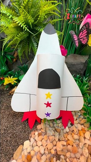 DIY Easy Rocket Paper Craft for Kids 🚀 | Simple & Fun Tutorial #diy #craft #craftyfun #kids