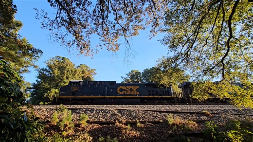 Northbound CSX autorack train heading out of Manchester, Georgia on the Lineville Subdivision on 10-25-2025 @ 8:42am. | Trackside Clix | Facebook