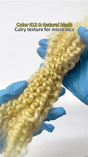 Color 613 & Natural Black Curly Texture for Micro Locs #hairstyle #twist #hair #braids #twist #locs