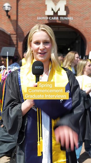 Hearing what our newest alums will be doing after graduation has us in our feelings! 🥹 #UofM #UMich #Michigan #Interview #Graduation #MGoGrad #StudentLife