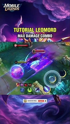 TUTORIAL LEOMORD ✅ MAX DAMAGE COMBO #mobilelegends #mlbbheroes #mlbb #mundogaminmlbb #mlbbesports