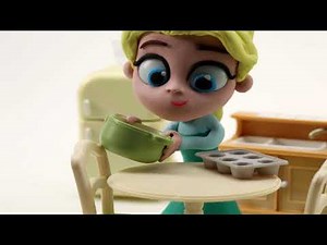 Elsa Makes Cupcakes for Olaf and Anna - DCTC Play-Doh Stop Motion Video