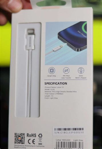 Lotus 10 ⚡ قوة، سرعة، وثقة فكل شحن ماشي غير câble هادا câble ديال الأداء العالي 👇 🚀 Charge rapide jusqu’à 27W 🧠 Puce E-Marker intégrée باش تعطيك طاقة مستقرة وآمنة 📱 مناسب للتابلت، والهواتف 🔄 DATA ➡️ Transfert données 480 Mbps متوفر بطول : - 1M 💪 تصميم مرن ومقاوم للاستعمال اليومي RIVERSONG - Lotus 10 كابل واحد… يقدر على كلشي.