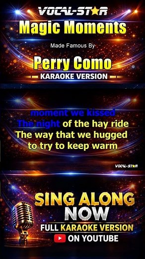 Perry Como - Magic Moments (Karaoke Studio Version) Lyrics On Screen #singalong #karaoke #vocalstar