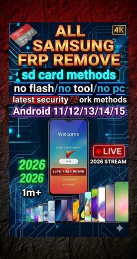 NEW Samsung FRP Bypass (SD Card Method) 💯 Working Samsung FRP Bypass 2026 🔓 SD Card Method |