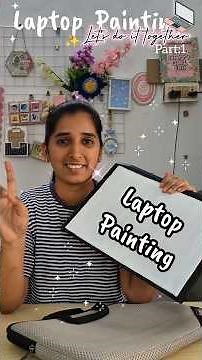 Part:1 Laptop Painting #painting #laptop #art #diy #viral #shorts #ytshorts #yt #trending #foryou