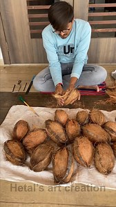 178K views · 1.5K reactions | Thing you can make out of coconut shells | Hetal's Art - Creation | Facebook
