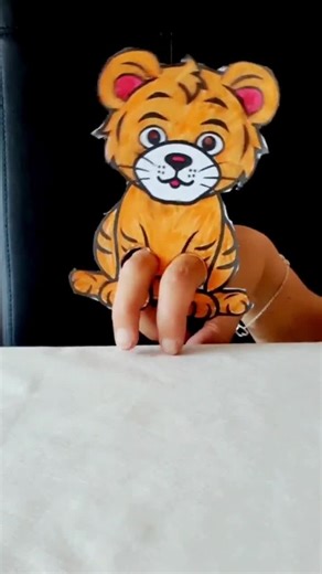DIY Tiger Finger Puppet Craft: Printable Coloring Card Kit (PDF) - Etsy UK