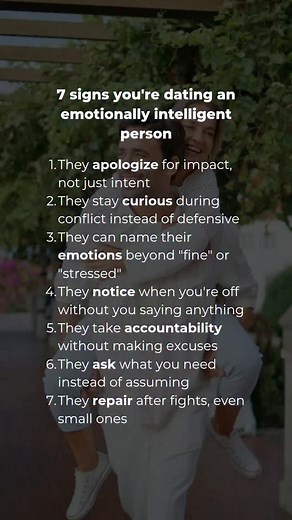 10K views · 591 reactions | Emotional intelligence isn't about never messing up. It's about how they handle it when they do. These people don't make you feel crazy for having feelings. They don't punish you with silence. They don't turn your hurt into their victimhood. If you're with someone who does these things consistently, that's not common. That's someone who's done the work. Which sign matters most to you? | LoveSecurely | Facebook