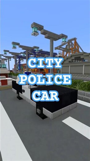 Minecraft: 10 seconds make City Police Car #minecraftshorts #minecraft