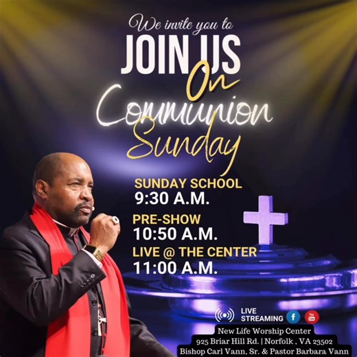 Come call on the Name of JESUS with us tomorrow for Sunday Worship Service and Holy Communion, as we observe the sacrifice of what JESUS did for us on Calvary! Be sure to invite someone to join you. If you’re unable to attend in person, join our live stream on Facebook or on our YouTube Channel. Don’t forget to prepare your sacraments if you’re joining us online. As a reminder, 𝘀𝗲𝘁 𝘆𝗼𝘂𝗿 𝗰𝗹𝗼𝗰𝗸𝘀 𝗕𝗔𝗖𝗞 𝟭 𝗵𝗼𝘂𝗿 before going to bed tonight for 𝘋𝘢𝘺𝘭𝘪𝘨𝘩𝘵 𝘚𝘢𝘷𝘪𝘯𝘨 𝘛𝘪𝘮�