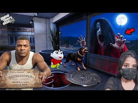 Franklin Hides from the RED GHOST! | Ouija Board Gone Wrong - GTA 5 (GTAV Mods)
