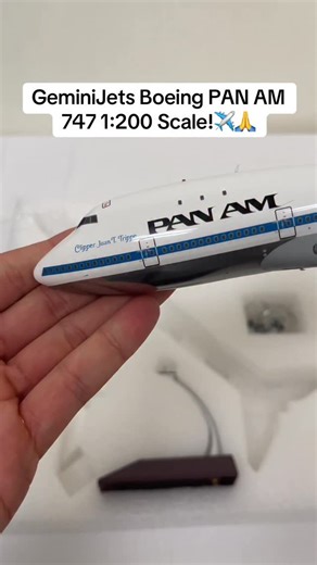 GeminiJets on Instagram: "GeminiJets Boeing PAN AM 747 1:200 scale! Comment down below your favorite part of this model!✈️👏 #geminijets #aviation #boeing #boeing747 #planelovers"