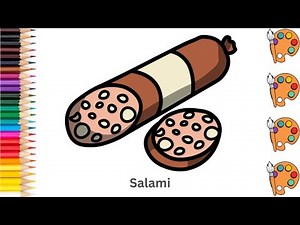 Salami - Sketch Art and Paint | Step by step tutorial | Pencil to Palette