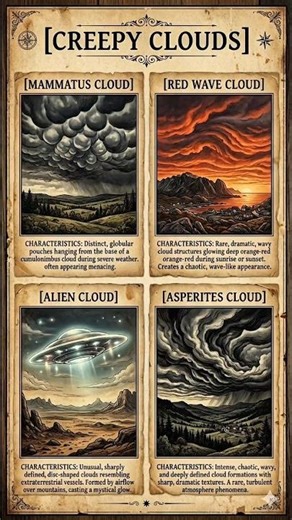 Creepy Clouds Caught on Camera 😱☁️ #mythicalcreatures