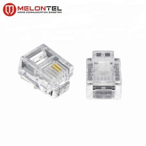 [Hot Item] 6p2c Cat. 3 Gold Plated Telephone Plug Rj11 Connector