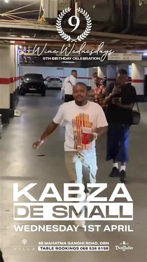 KABZA DE SMALL tonight @WineWednesdays_sa