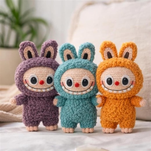 Amigurumi Doll Crochet Pattern Inspired by Labubu - Etsy