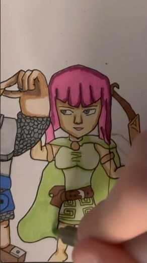 Drawing Every Clash Royale Character- Archers #clashroyale #drawing #shorts