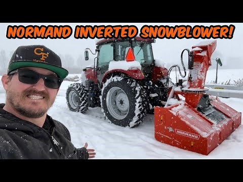 Normand 92 Hybrid Inverted Snowblower on Case Farmall 110c Tractor