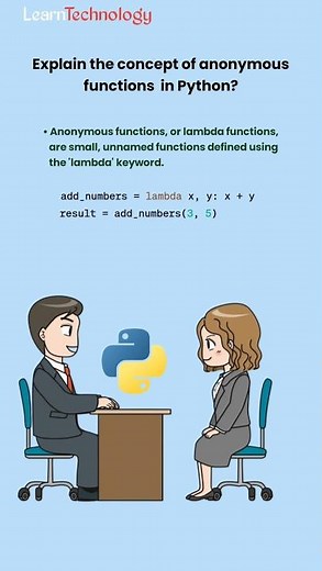 Anonymous functions in Python | #python #interview #anonymous #functions