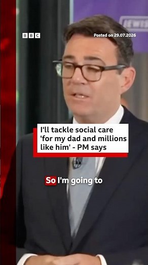 UK PM Andy Burnham has pledged to reform adult social care in England. #BBCNews