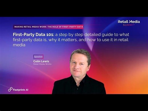 First-Party Data in Retail Media Explained | Colin Lewis at Retail Media Summit Poland | Footprints AI