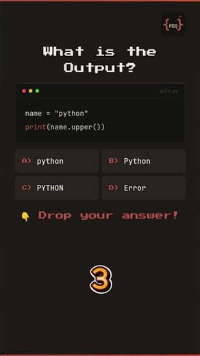 ⭐ Python Challenge 003⭐ #coding #python #pythonquiz #learnpython