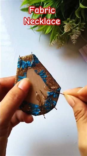 diy khan fabric Necklace#fabricnecklace#pendant#handmadenecklace#necklacemaking#treditionaljewellery