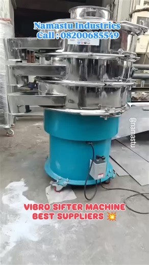 NAMASTU INDUSTRIES _OFFICIAL on Instagram: "VIBRO SIFTER SIZE : 24 INCH APPLICATION USE : POWDER, SPICES, TURMERIC, FOOD, BESAN, CHILL ETC ALL CONTACT PART SS 304 DUAL DECK 🏬NAMASTU INDUSTRIES -VATVA 🤳 08200685549 namastuindustries@gmail.com"