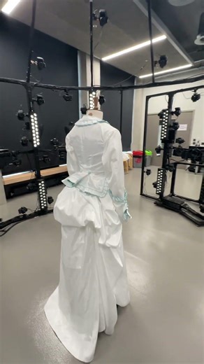 1870s Day Dress Contemporary Replica on UK10 Mannequin