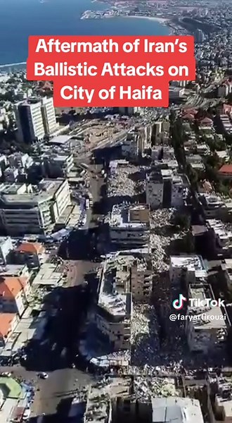 Aftermath of Iran's Missile Attacks on Haifa City