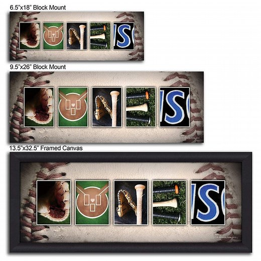 Baseball Name Art Print