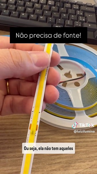 Fita LED COB 10W: Iluminação Inovadora Sem Fonte