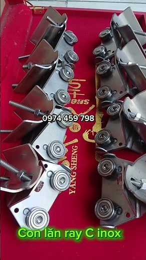 Con lăn ray c inox 304, ròng rọc treo cáp bằng inox 304, con lăn cáp ray c 30x32 cầu trục inox 304