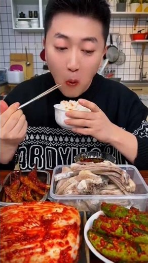 Eating special and amazing boiled pork ribs with spicy kimchi asmr | Oh, this is so delicious(Part2)